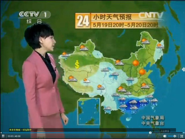 天气预报员要告诉观众预报的气象,风力等等.
